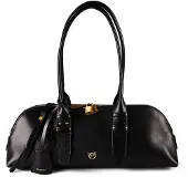Pinko sac à main sac à épaule bandoulière Bowling Horizontal Big Vitello Black - Antique Gold noir