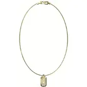 GUESS Racer Tag Necklace Doré Homme