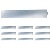 Relaxdays Bordure de pelouse , lot de 10, H x L : 18 x 100 cm, acier, bordure de parterre flexible, bordure pour parterres et pelouse, argent