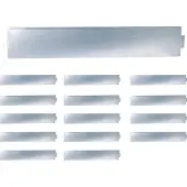 Relaxdays Bordure de pelouse , lot de 15, H x L : 18 x 100 cm, acier, bordure de parterre flexible, bordure pour parterres et pelouse, argent