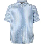 Pieces Stinna Short Sleeve Shirt Bleu M Femme