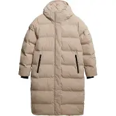 Superdry Femme Doudoune Longue à Capuche Cream Taille: 42