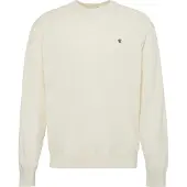 Calvin Klein Jeans Pull-over 'Monogram Embroidery Relaxed' blanc cassé