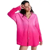Roxy Ocean Gradient Long Sleeve Dress Rose XL Femme
