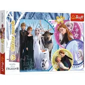 Trefl Puzzle Frozen 100 pièces Puzzle amusant avec Elsa et Anna pour les enfants