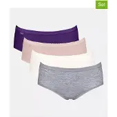 Sloggi Culotte gris chiné / violet clair / rose / blanc