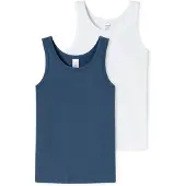 Schiesser Maillot de corps ' 95/5 ' bleu / blanc
