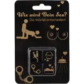 Orion Set de dés érotiques pour couples (4 pièces, noir)