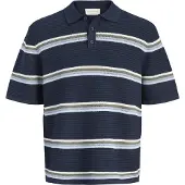 Jack & Jones T-Shirt 'JORMaine' bleu nuit / bleu-gris / bleu pastel / blanc