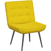 vidaXL Fauteuil relax jaune 64x74x84 cm velours