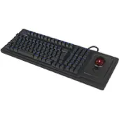 Keysonic KSK-8202ELU-T (DE), clavier mécanique de taille complète avec grande boule de suivi, disposition QWERTZ allemande