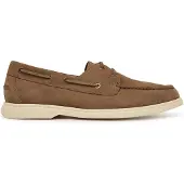 BOSS pour homme. 50563130 Chaussures de bateau en daim beige contrasté (40), Plat, Cuir, Lacets, Casuel