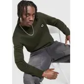 Fred perry Sweat Badge Crew - Vert, Vert