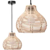 Toolight Lampe Suspendue Natural APP984-1CP Small