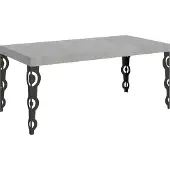 Itamoby Table Extensible Karamay 200/460X90 Cm Pieds Béton Anthracite