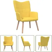 The Living Store Fauteuil relax jaune moutarde Tissu