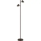 Globo Lighting Lampadaire métal bronze mat, 2x GU10 LED