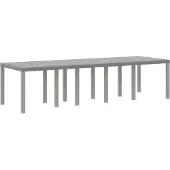 vidaXL Table de jardin gris clair 300 x 100 x 73 cm Poly-Rattan