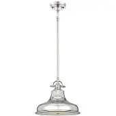 QUOIZEL Emery lampe suspendue argent QZ-EMERY-P-M-IS