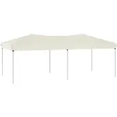 Syfax Tente de réception pliable Crème 3x6 m