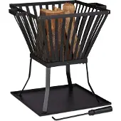 Relaxdays 10026548_0 Feuerschale XL schwarz