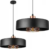 Toolight Lampe Suspendue APP1246-1CP Black Rose Gold