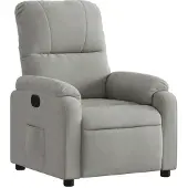 Syfax Fauteuil inclinable gris clair tissu microfibre