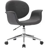 vidaXL Chaise de bureau pivotante Gris Tissu