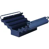 Allit caisse à outils McPlus métal 7/57, non équipée, bleue en tôle d'acier peinte époxy aspect martelé, - 1 pièce (490613)