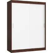 Akord Armoire Coulissante Mono Wengé/Blanc 150X60X200