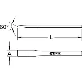 Ks Tools BRONZEplus burin de maçon, 19x400mm ( 963.2453 )