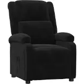 Syfax Fauteuil inclinable noir velours