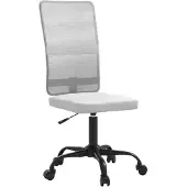 Syfax Chaise de bureau réglable en hauteur blanc tissu en maille