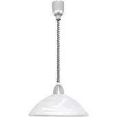 Eglo Suspension "LORD 2" nickel gris mat, verre albâtre E27 36cm 87008