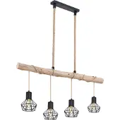 Globo Lighting |Lampe à suspendre métal noir, 4x E27