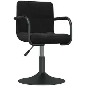 Syfax Tabouret de bar Noir Velours