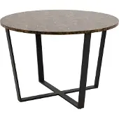 Ebuy24 Amst Table de salle à manger, impression marbre marron.