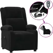 Syfax Fauteuil inclinable électrique noir velours
