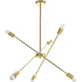 Toolight Lampe Suspendue APP1115-6CP Gold