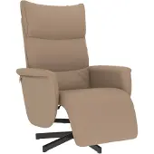 Syfax Fauteuil inclinable avec repose-pieds cappuccino similicuir