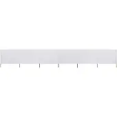 Syfax Paravent 6 panneaux Tissu 800 x 80 cm Blanc