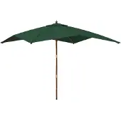 Syfax Parasol de jardin avec mât en bois vert 300x300x273 cm