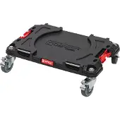 Qbrick - PRO Transport Platform - 506 x 325 x 140 mm - Plastique noir - Base mobile avec 4 roulettes pivotantes et 2 freins - Poids maximum de 100 kg