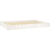 Syfax Lit pour chien Blanc 101,5x74x9 cm Bois de pin solide