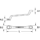 Ks Tools Clé polygonale double 964.1112 320mm acier inoxydable 380g