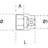 Beta Sechskant 1/2 Steckschlüssel - 13mm