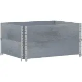 Syfax Colliers de palette 2 pcs gris 80x60 cm bois de pin solide