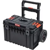 Qbrick System ONE Cart 2.0 Trolley 641 x 485 x 660 mm 52 l IP66 capacité de charge 100 kg empilable avec poignée télescopique double en aluminium