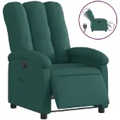 Syfax Fauteuil inclinable électrique Vert foncé Tissu