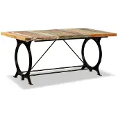 vidaXL Table de salle à manger en vieux bois massif 180 cm